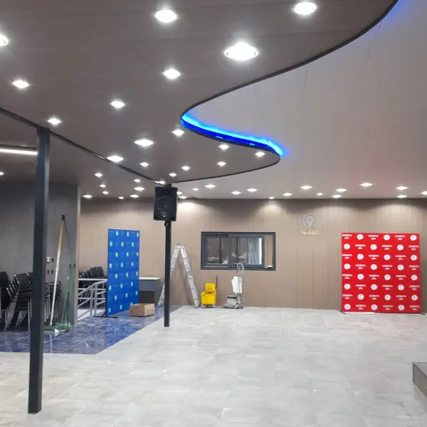 Iluminación ambiental con luces LED azules — Horma Electricidad